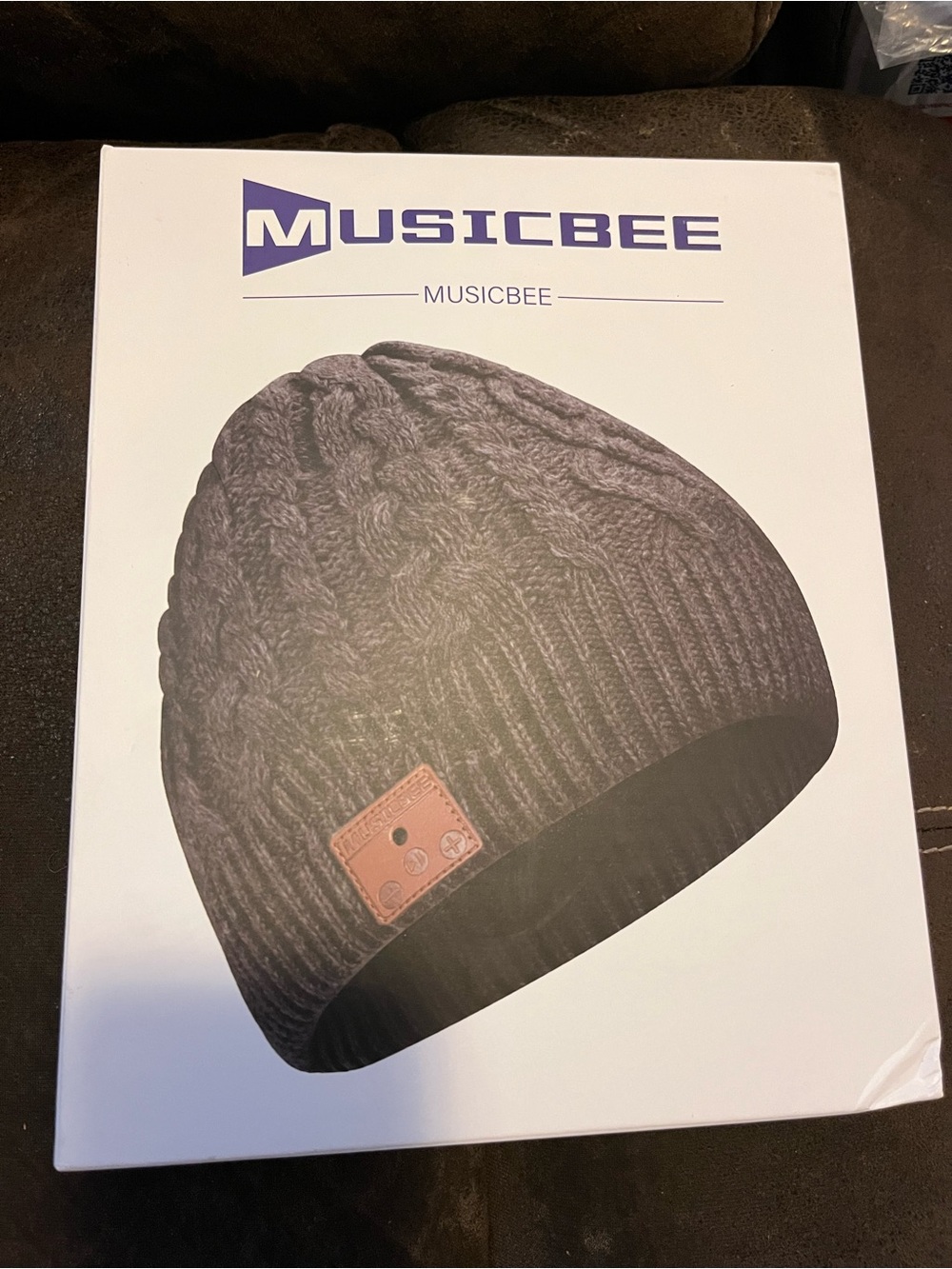 Men’s Gray Knit Bluetooth Beanie Hat